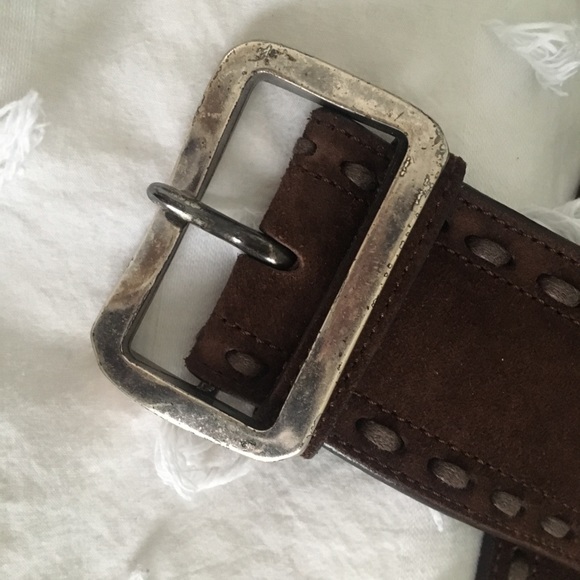 Vintage Saks 5th Avenue wide brown leather belt - Picture 6 of 6